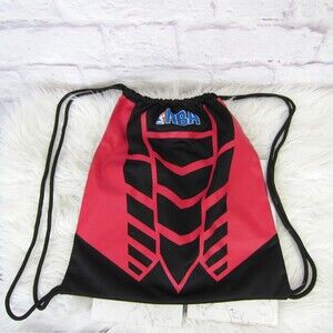 NBA Drawstring Bag Sling Bag Gym Sack Black & Red